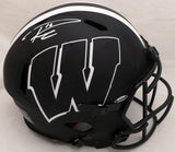 Russell Wilson Autographed Wisconsin Eclipse Full Size Speed Auth Helmet Beckett