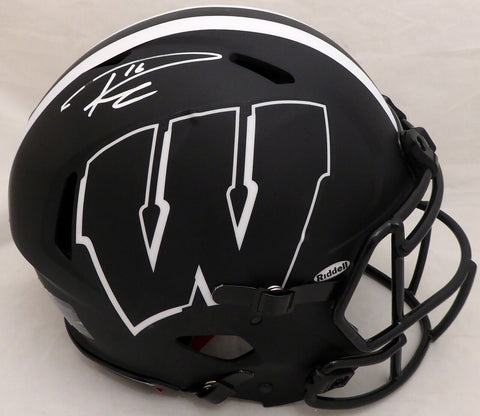 Russell Wilson Autographed Wisconsin Eclipse Full Size Speed Auth Helmet Beckett