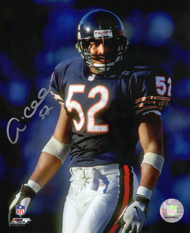 Andre Collins Signed Chicago Bears Navy Jersey 8x10 Photo - (SCHWARTZ COA)