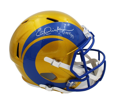 Eric Dickerson Signed Los Angeles Rams Speed Full Size Flash Helmet - HOF 99