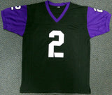 TCU TREVONE BOYKIN AUTOGRAPHED SIGNED BLACK JERSEY "GO FROG!" MCS HOLO 107907