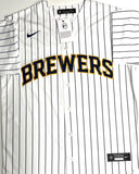 Brewers Outfielder JACKSON CHOURIO Signed Official Nike Pinstripe Jersey AUTO