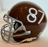 Lionel Taylor Denver Broncos Brown 60s Mini Helmet Inscribed "ROF 84" w/ COA