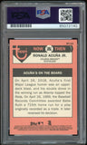 2018 Topps Heritage #NT14 Ronald Acuna Jr. RC On Card PSA/DNA Auto GEM MINT 10