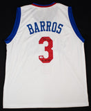Dana Barros "95 All Star" Signed Philadelphia 76ers Jersey (JSA) 1989 1st Rnd Pk