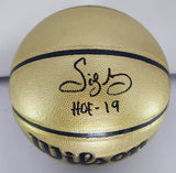Bucks SIDNEY MONCRIEF Signed Wilson GOLD Basketball AUTO w/ HOF 19 JSA