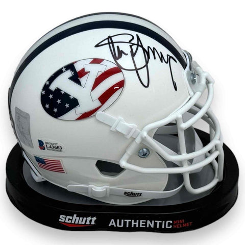 Steve Young Autographed Signed BYU 9/11 Never Forget Mini Helmet - Beckett