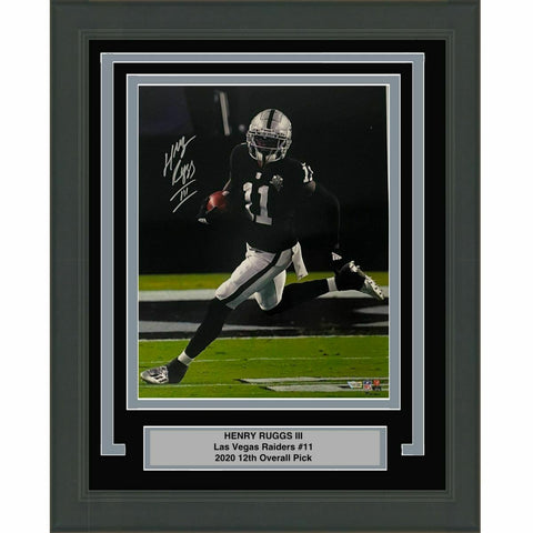 FRAMED Autographed/Signed HENRY RUGGS Las Vegas Raiders 16x20 Photo Fanatics COA