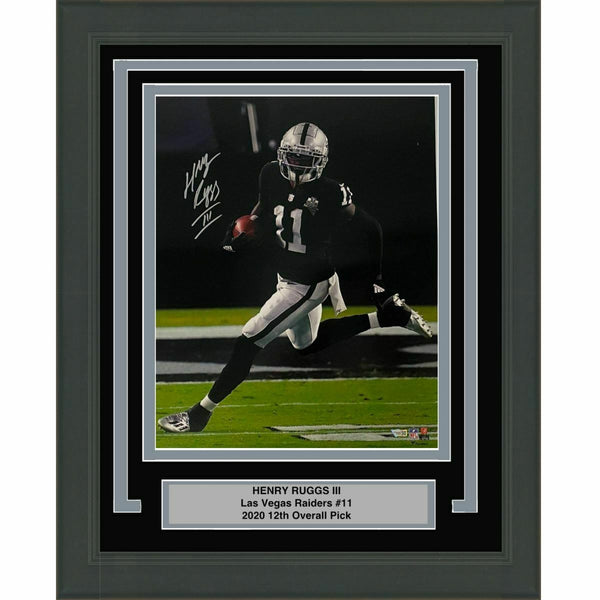 FRAMED Autographed/Signed HENRY RUGGS Las Vegas Raiders 16x20 Photo Fanatics COA