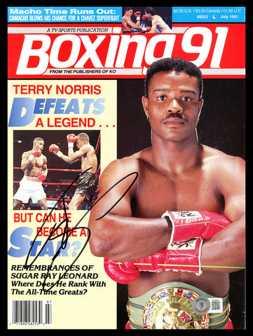 Terry Norris Autographed Signed Boxing 91 Magazine Beckett BAS QR #BH26971
