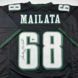 Autographed/Signed Jordan Mailata Philadelphia Black Jersey Beckett BAS COA