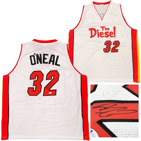 HEAT SHAQUILLE SHAQ O'NEAL AUTOGRAPHED WHITE JERSEY THE DIESEL BECKETT 202308