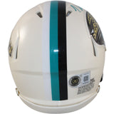 Travis Hunter Autographed Jacksonville Jaguars Retro Mini Helmet Beckett W 57926