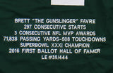 Brett Favre Signed Green Bay Custom Green Sewn Stats Jersey Limited Edition 444