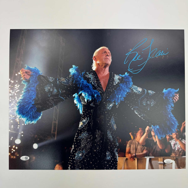 Autographed/Signed Ric Flair Nature Boy 16x20 WWE Wrestling Photo JSA COA