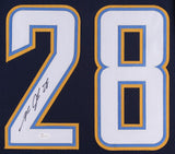 Melvin Gordon Signed Chargers 35x43 Framed Jersey (JSA COA) 2016 Pro Bowl R.B
