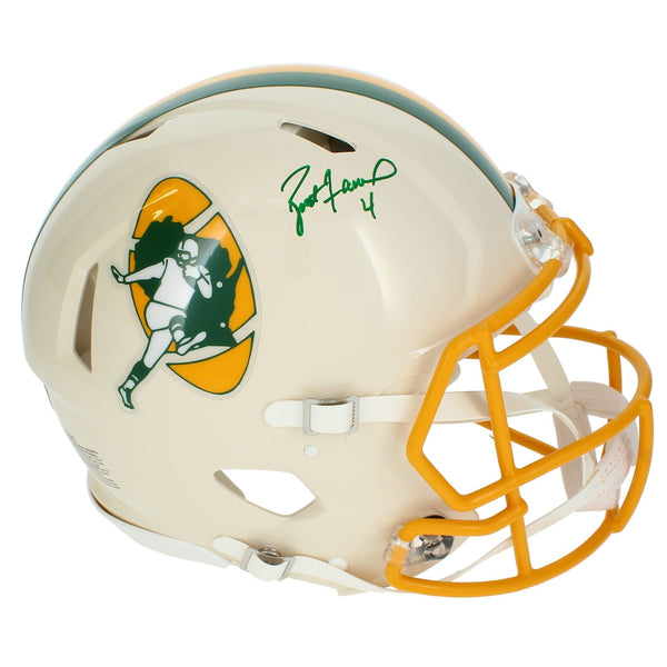 Brett Favre Autographed Green Bay Packers RETRO Speed Authentic Helmet Radtke