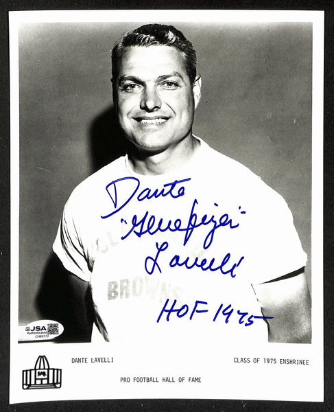 Dante Lavelli Official Pro Football HOF Auto/Signed 8x10 Photo JSA BA201959
