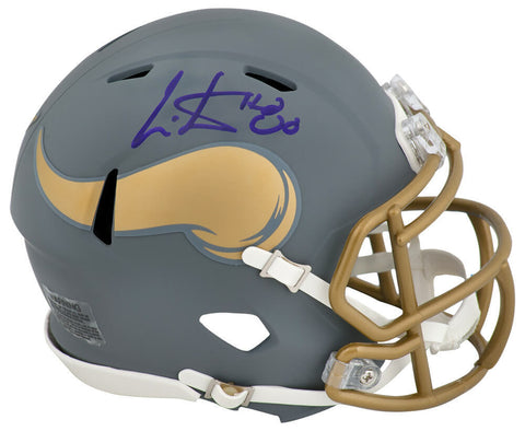 Cris Carter Signed Vikings SLATE Riddell Speed Mini Helmet (SCHWARTZ SPORTS COA)