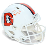 Troy Franklin Autographed Denver Broncos 2023 Speed Authentic Helmet Beckett