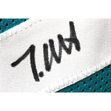 Travis Hunter Autographed/Signed Pro Style Teal XL Jersey Beckett Witness 51421