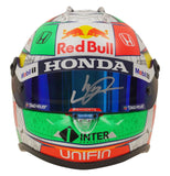 Sergio Perez Signed 2021 Mexico F1 RedBull Helmet 1:2 Scale with Beckett COA