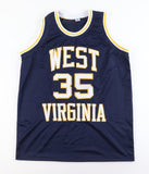 Bob Huggins Signed West Virginia Mountaineers Jersey Ins "HOF 22"(JSA COA) Coach