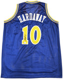 WARRIORS TIM HARDAWAY AUTOGRAPHED SIGNED BLUE JERSEY BECKETT WITNESS 232598