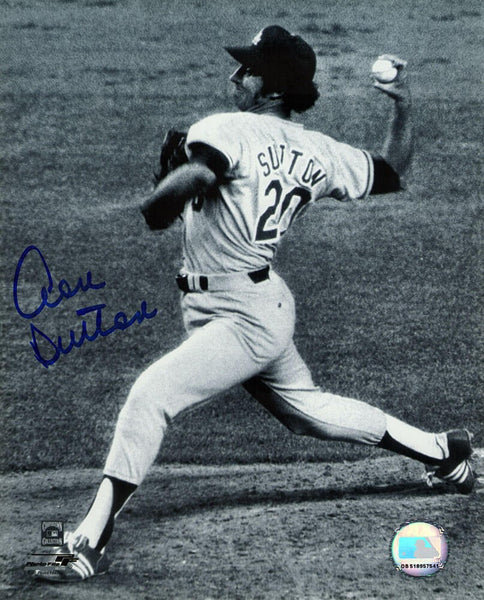 Don Sutton Signed Los Angeles Dodgers B&W Pitching 8x10 Photo - (SCHWARTZ COA)