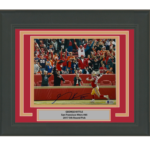 Framed Autographed/Signed George Kittle San Fran 49ers 8x10 Photo Beckett COA #2