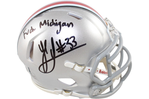 Jack Sawyer Autographed Ohio State Buckeyes F Michigan Mini Helmet Beckett 51643