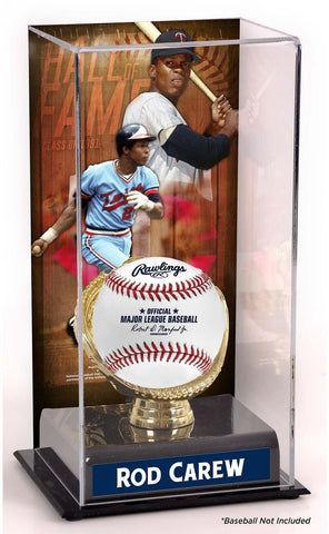 Rod Carew Minnesota Twins Hall of Fame Sublimated Display Case with Image