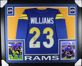 KYREN WILLIAMS (Rams blue SKYLINE) Signed Autographed Framed Jersey Beckett