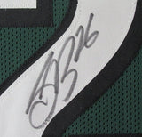 Saquon Barkley Signed/Auto Eagles Green Football Jersey Framed Beckett 193924