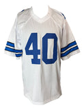 Bill Bates Dallas Signed White Football Jersey Sports Integrity