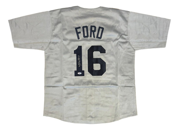Whitey Ford New York Signed Gray Baseball Jersey PSA/DNA