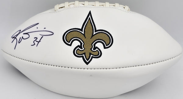 Ricky Williams Autographed Saints White Logo Football (Flat) Beckett #K69036