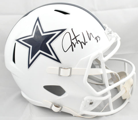 Javonte Williams Signed Dallas Cowboys F/S Alt 22 Speed Helmet- Beckett W Holo