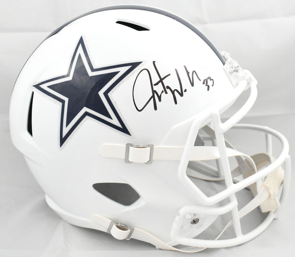 Javonte Williams Signed Dallas Cowboys F/S Alt 22 Speed Helmet- Beckett W Holo