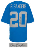 Barry Sanders Signed Lions Blue (Grey Numbers) 1994 M&N Football Jersey (SS COA)