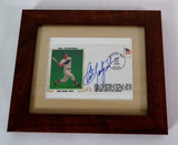 Carl Yastrzemski Autographed Postcard Framed JSA LOA