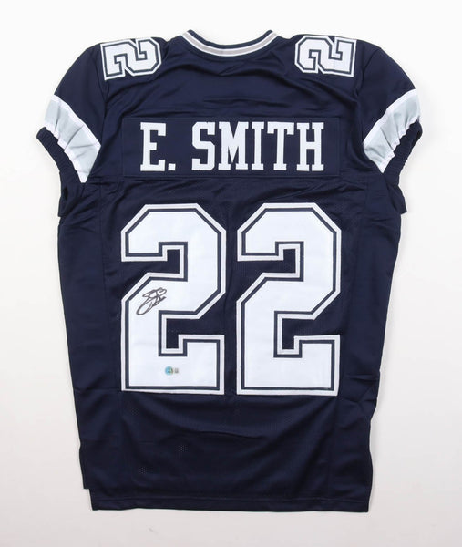 Emmitt Smith Signed Dallas Cowboys Pro Cut Jersey (Beckett) 3xSuper Bowl Champ