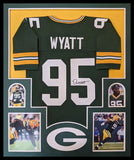 FRAMED GREEN BAY PACKERS DEVONTE WYATT AUTOGRAPHED SIGNED JERSEY JSA COA