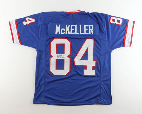 Keith McKeller Signed Buffalo Bills Jersey (JSA COA) 1987 Draft Pick / Tight End