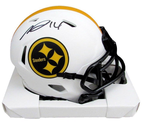George Pickens Autographed Mini Lunar Helmet Pittsburgh Steelers JSA 183121