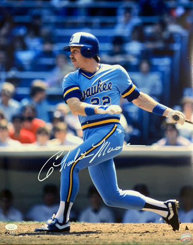 Milw Brewers 1982 AL Champion CHARLIE MOORE Signed 16x20 Photo #6 AUTO - JSA
