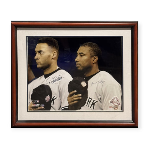 Derek Jeter & Bernie Williams Signed Autographed 16x20 Photo Framed Steiner