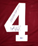 Jamelle Holieway Signed Crimson College Style Jersey w/Natl Champs- Beckett Holo