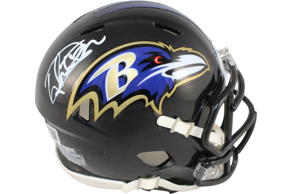 Derrick Henry Autographed/Signed Baltimore Ravens Mini Helmet Beckett 52733