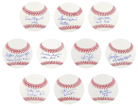 (Set of 10 Balls) A League Of Their Own Single Signed Baseball w/Character Names